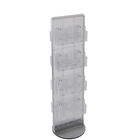 Azar Displays 2-Sided Rotating Pegboard Rack W/ 48 Brochure Pockets 16"Wx60"H 700650-CLR